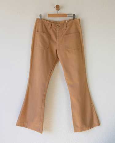 Vintage 70s Bell Bottom Jeans Deadstock 1970s Dark Wash Denim