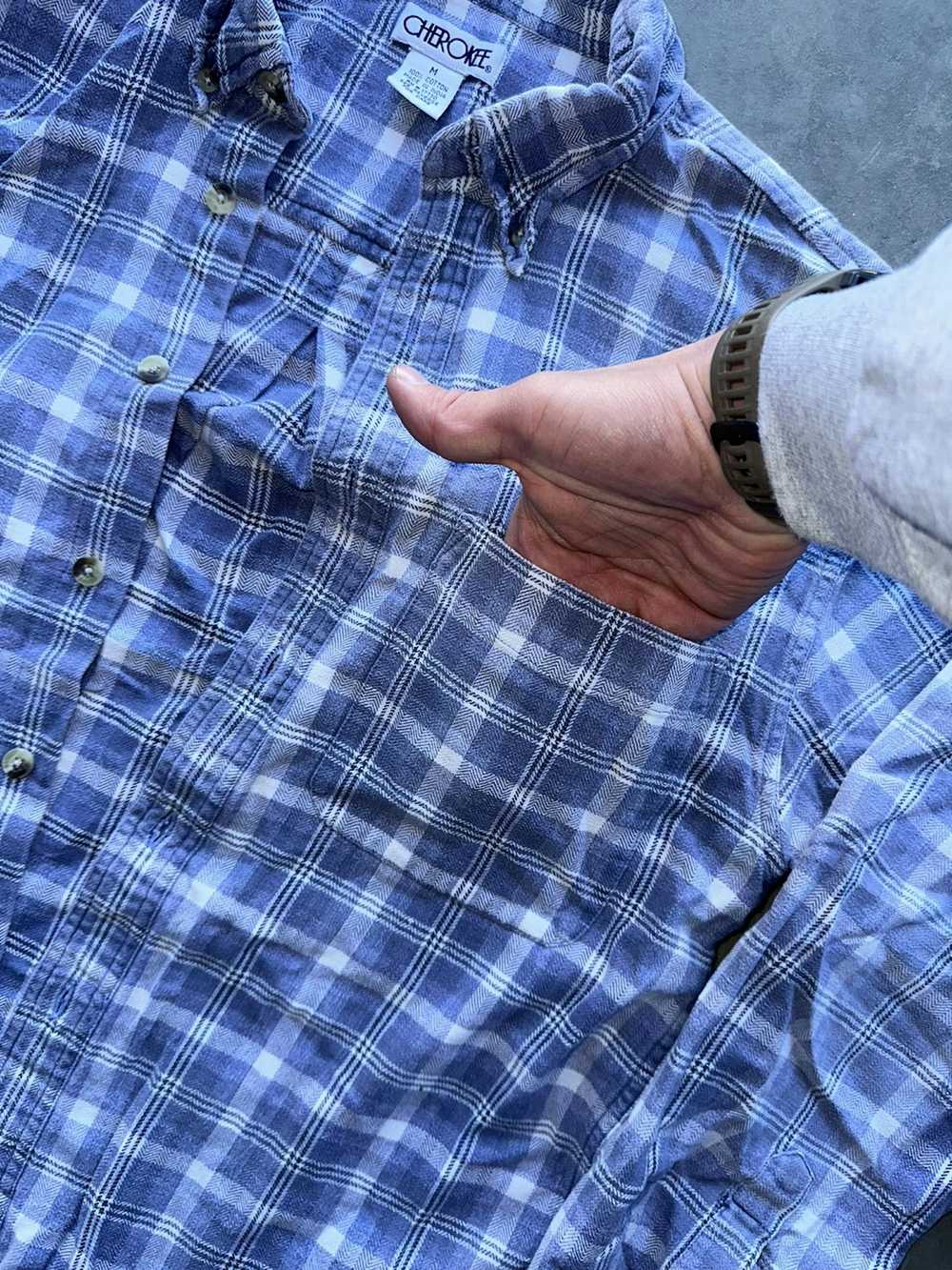 Carhartt Wip × Flannel × Vintage Light Baby Blue … - image 3