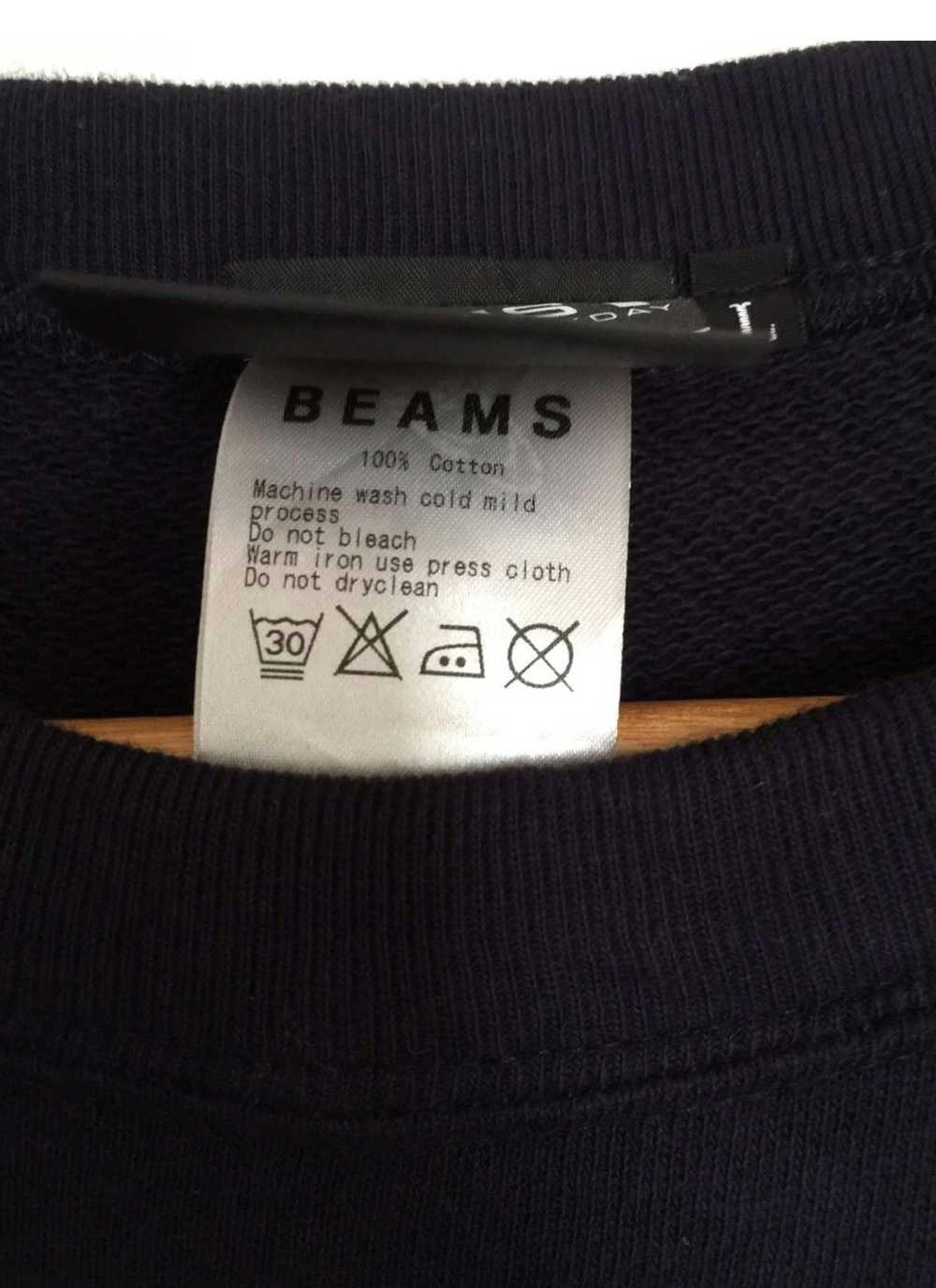 Beams Plus Beams Sweatshirt Bear Logo Blue Black - image 6