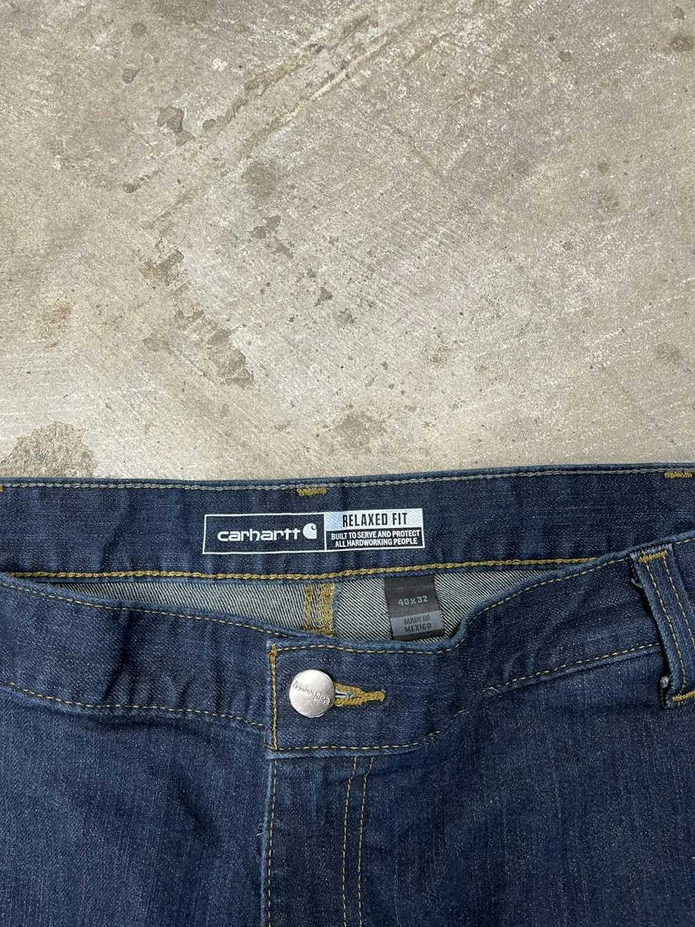 Carhartt × Vintage Y2K Carhartt Dark Wash Denim D… - image 4