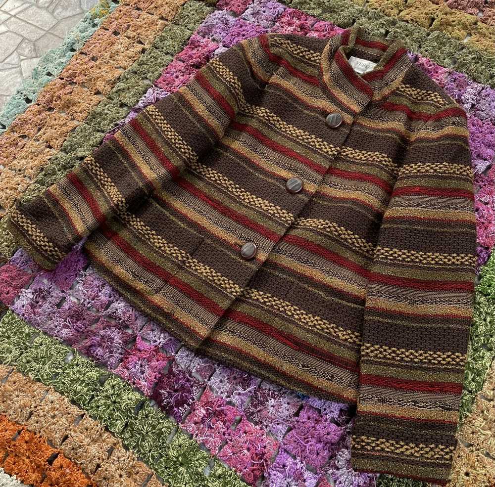Cardigan × Coloured Cable Knit Sweater × Japanese… - image 2