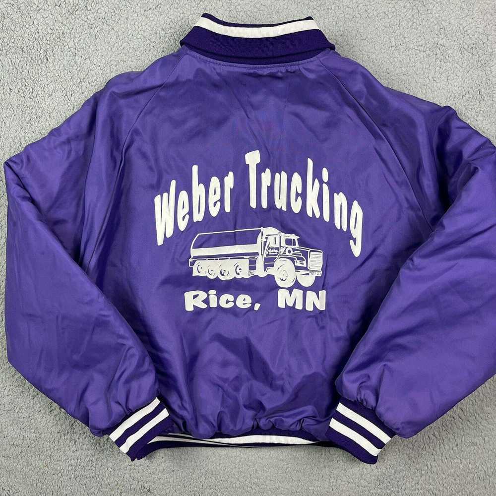 Holloway Vintage Weber Trucking Coat Satin Purple… - image 1