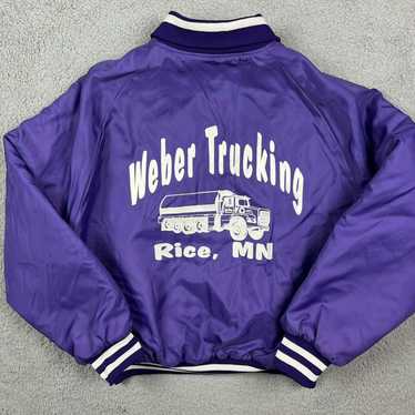 Holloway Vintage Weber Trucking Coat Satin Purple… - image 1
