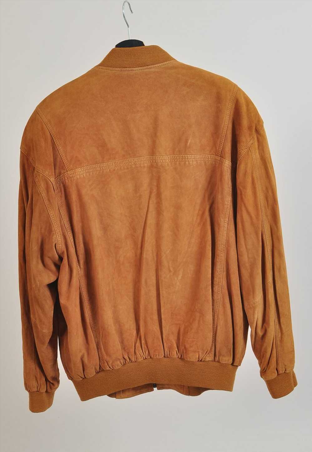 Vintage 90s Mc Gregor suede leather bomber jacket - image 2