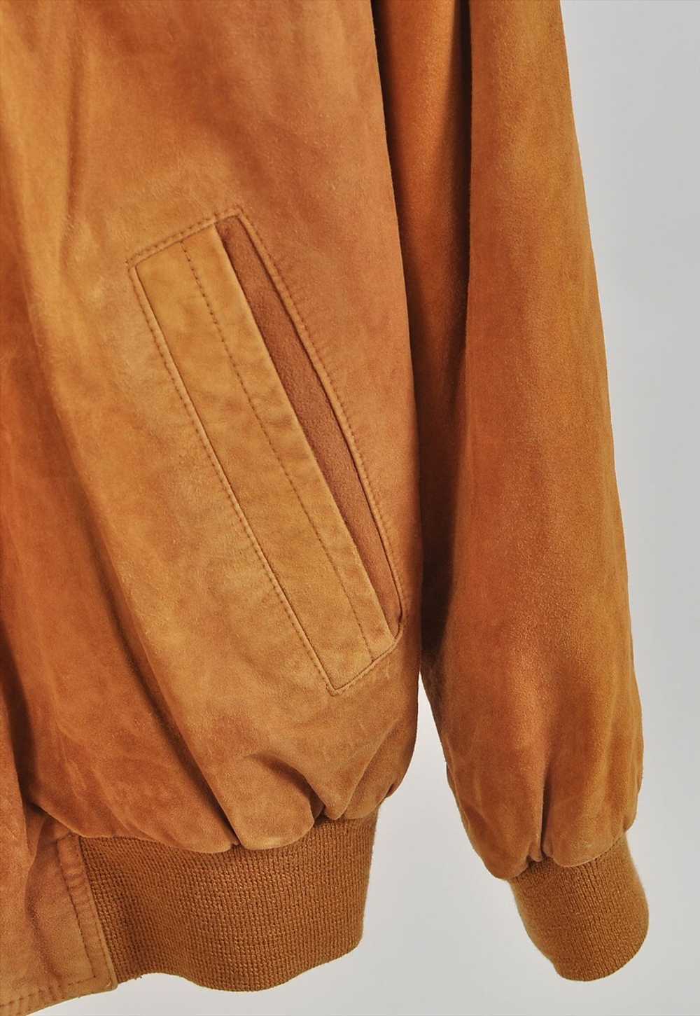 Vintage 90s Mc Gregor suede leather bomber jacket - image 3
