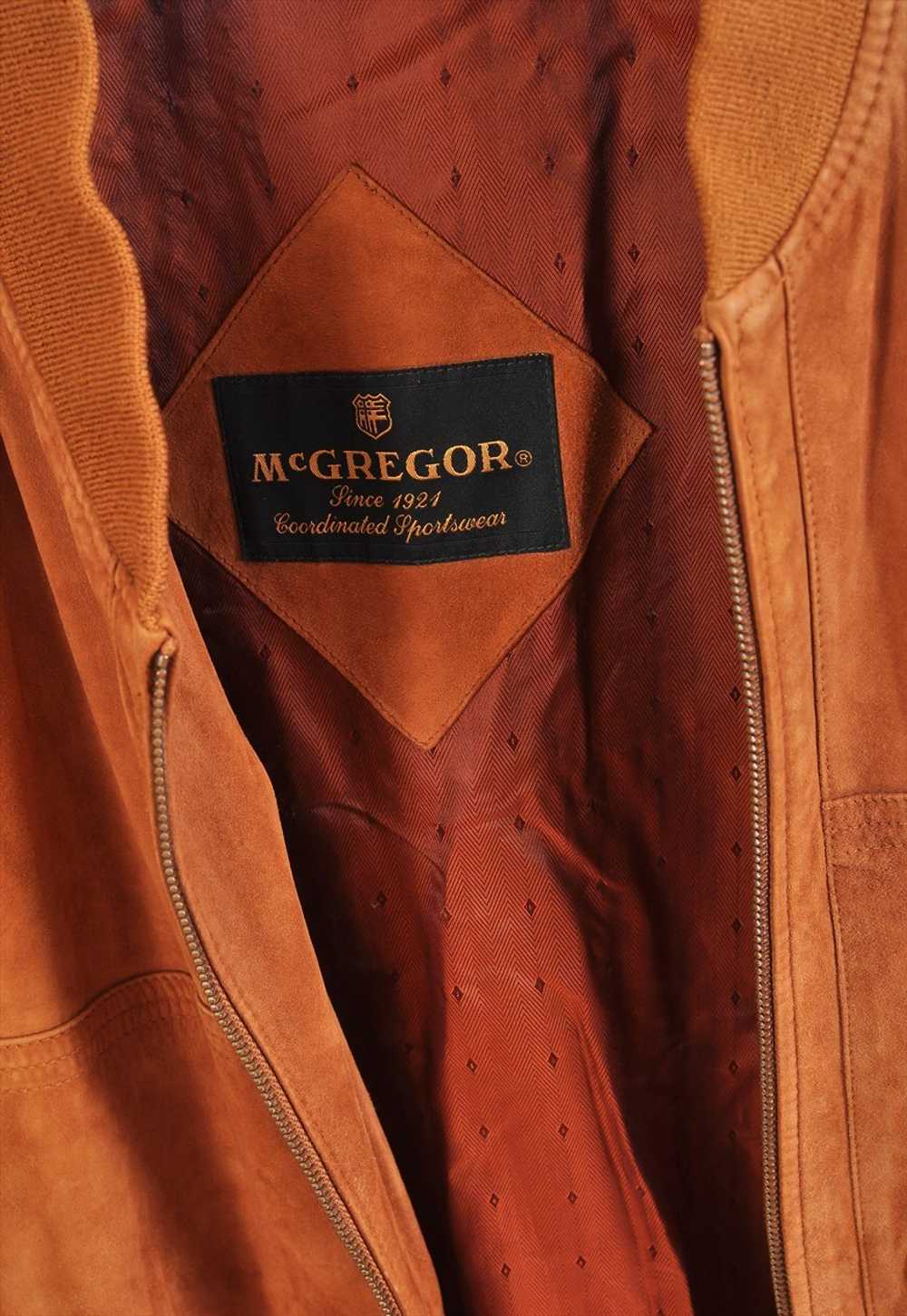 Vintage 90s Mc Gregor suede leather bomber jacket - image 5