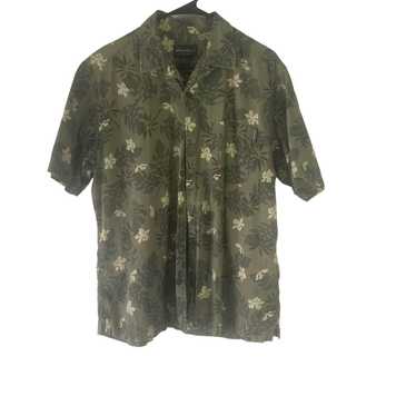 Eddie Bauer Eddie Bauer Men Medium Green Hawaiian 