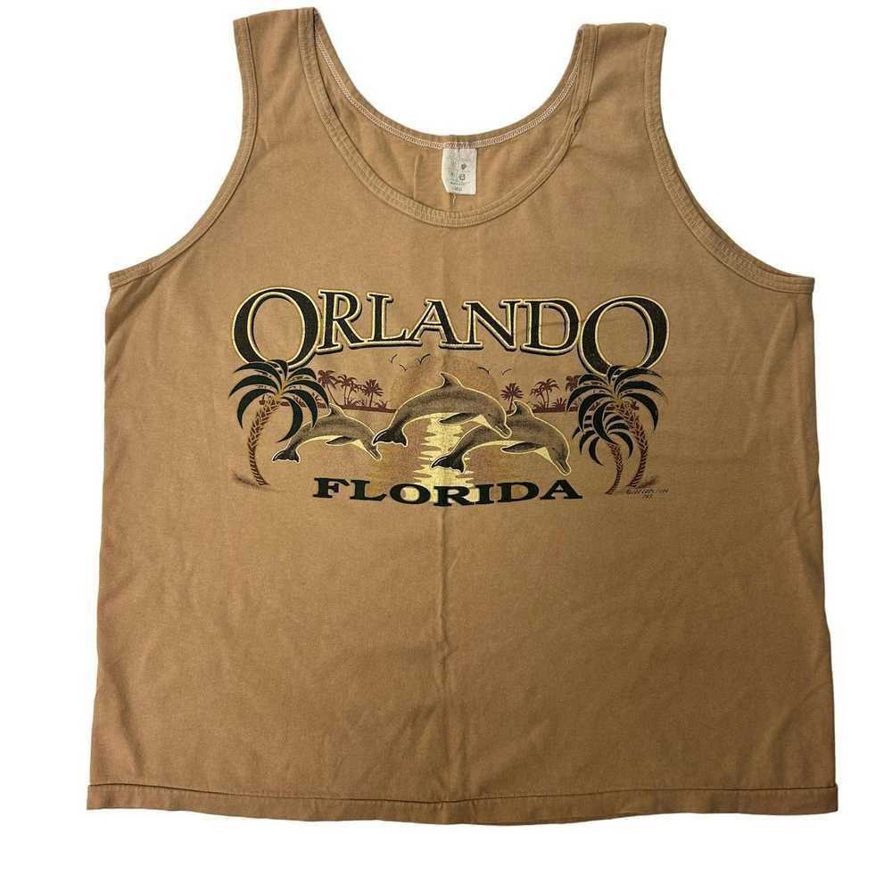 Unkwn ORLANDO Florida 1994 Tank Top ISLAND DOLPIN… - image 1