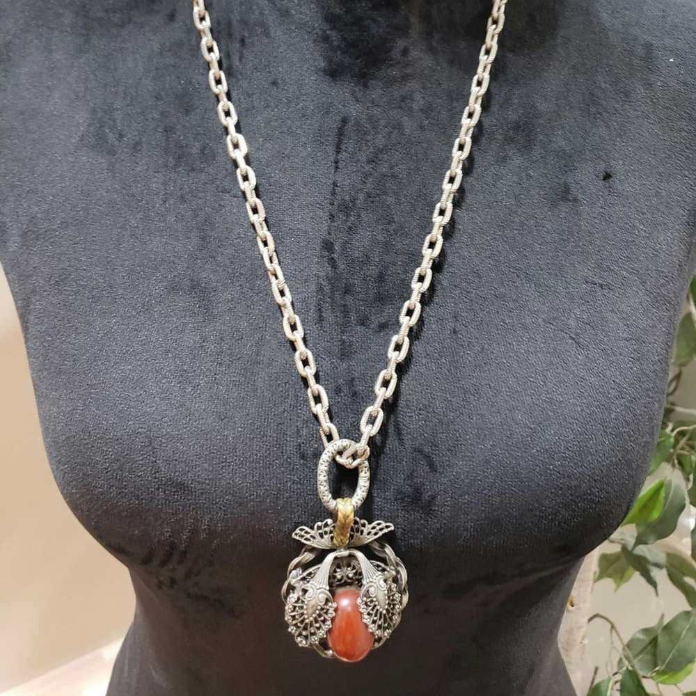 Other Womens Fashion Red Gemstone Teardrop Pendan… - image 1