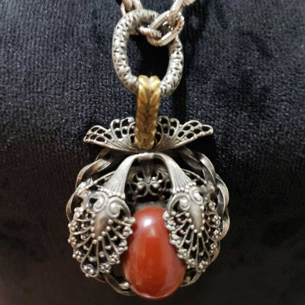 Other Womens Fashion Red Gemstone Teardrop Pendan… - image 3