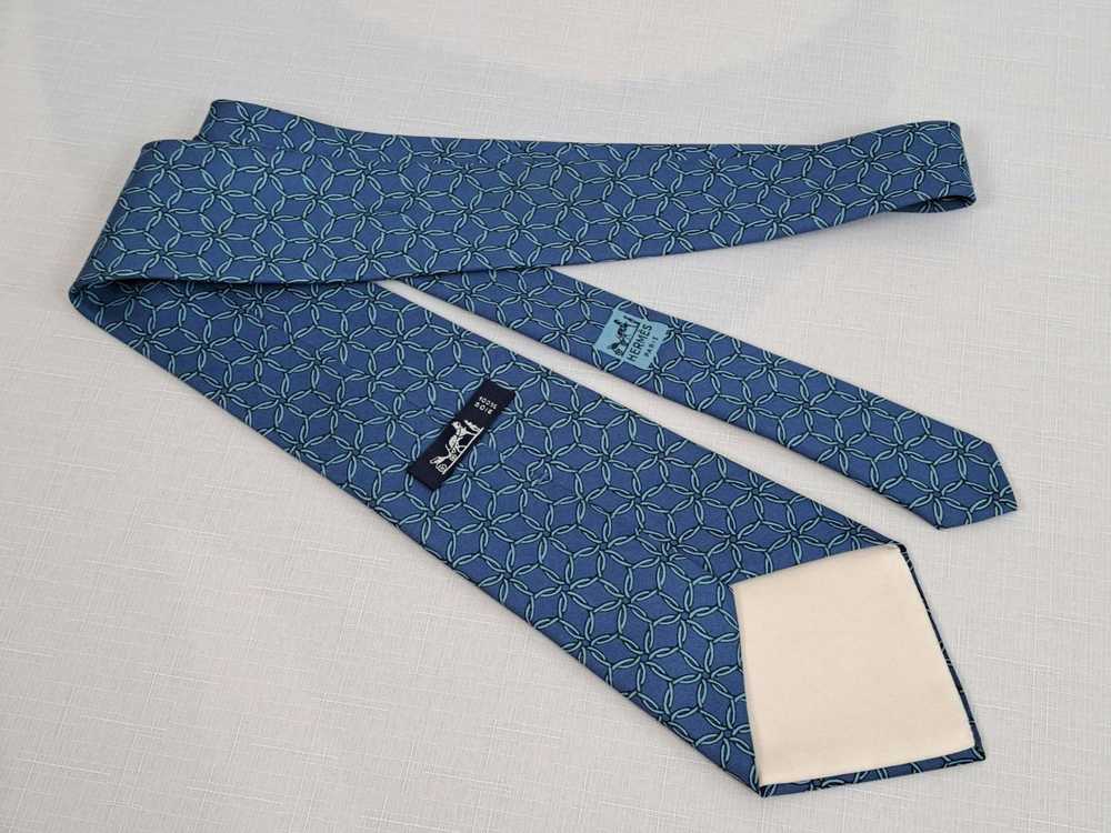 Hermes × Vintage Vintage HERMES Paris silk tie 64… - image 4