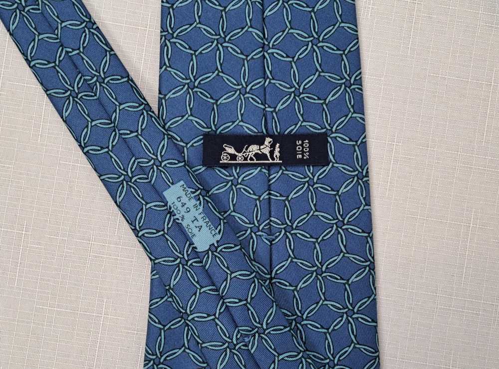 Hermes × Vintage Vintage HERMES Paris silk tie 64… - image 7