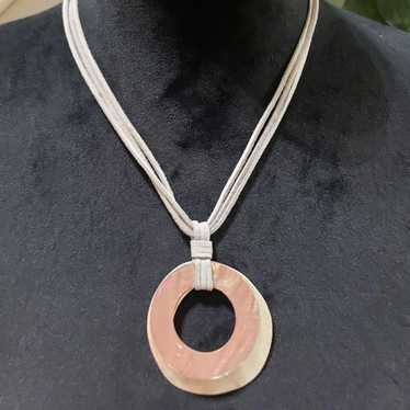 Other Women's Gold-Tone Disc Pendant Choker Neckl… - image 1