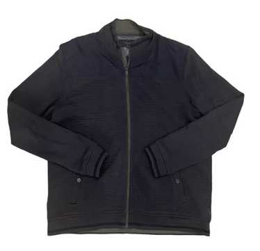 Ted Baker Neina Jacquard Tiger Stripe Hooded Jacket In Black