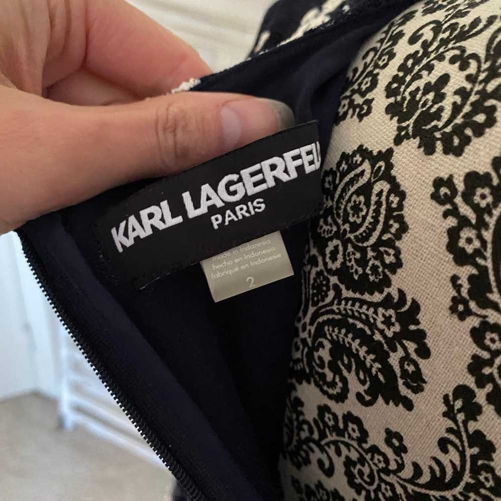 Karl Lagerfeld Paris Bell Sleeve Lace Dress - image 4