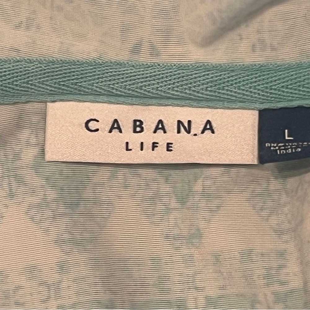 Cabana Life Women's Dress Large Green White Midi … - image 7