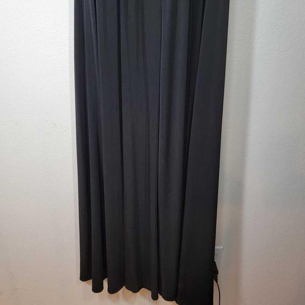 R&M Richards Dress 12 Black Maxi Keyhole Long Gow… - image 3