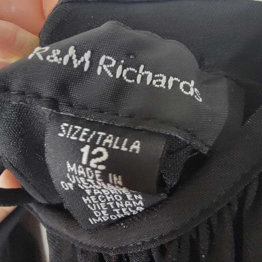 R&M Richards Dress 12 Black Maxi Keyhole Long Gow… - image 7