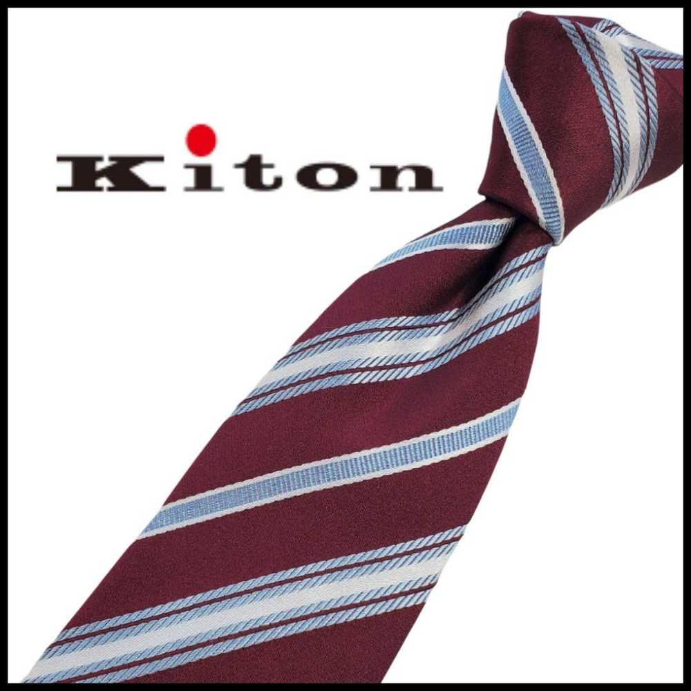 Kiton Tie Necktie 7 Fold Men's Fashion Suit Shirt… - image 2