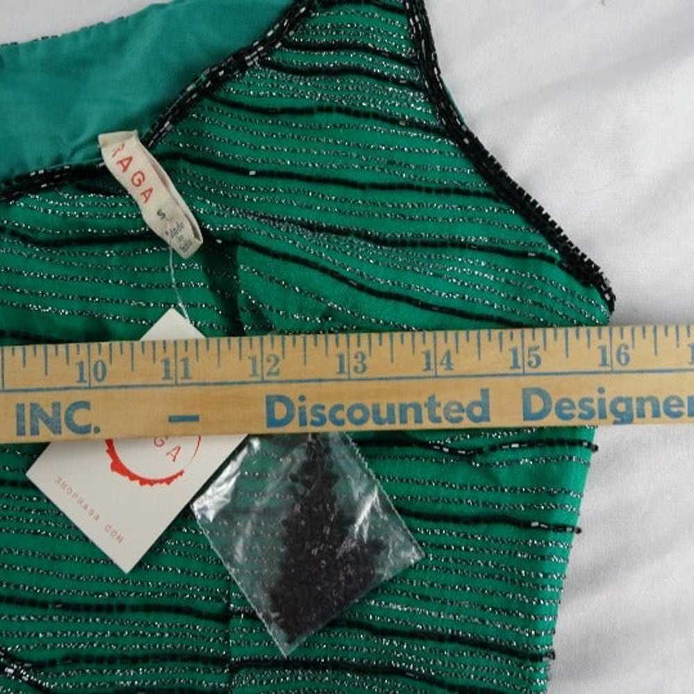 Raga Women Beaded Green Dress Size S - image 11