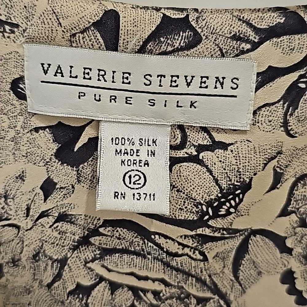 Valerie Stevens Vintage Pure Silk Sleeveless Butt… - image 6