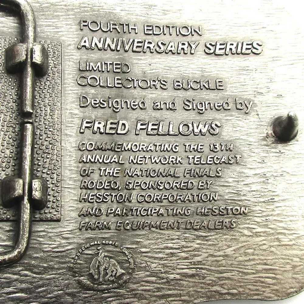 1986 National Finals Rodeo Belt Buckle - Fred Fel… - image 3