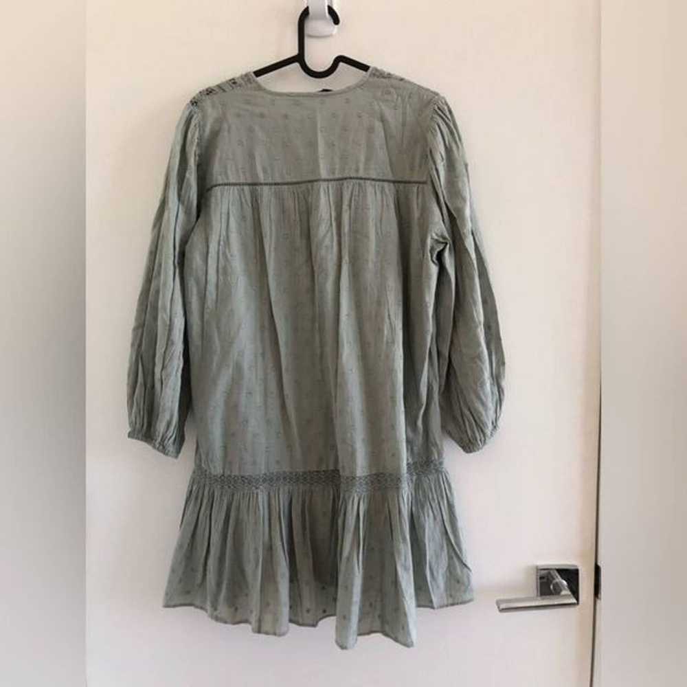 Zara Openwork Embroidery V-Neck Mini Dress Size X… - image 3