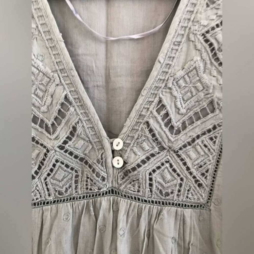 Zara Openwork Embroidery V-Neck Mini Dress Size X… - image 4