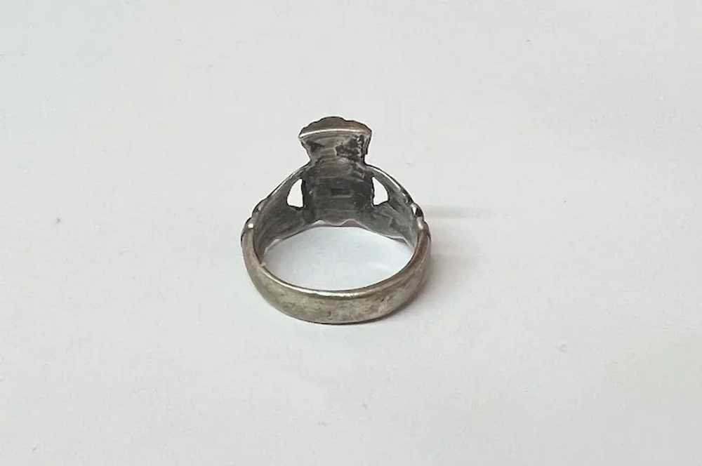 Vintage Sterling Silver Claddagh Ring - image 2