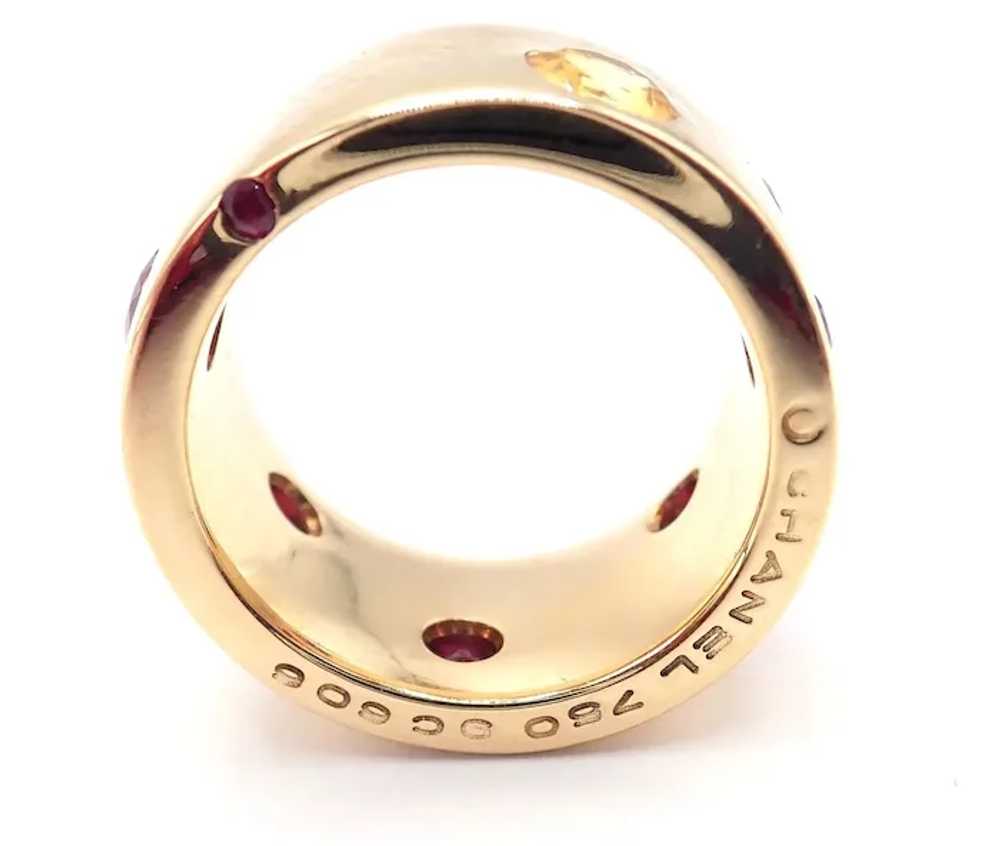 Authentic! Chanel 18k Yellow Gold Ruby Yellow Sap… - image 11