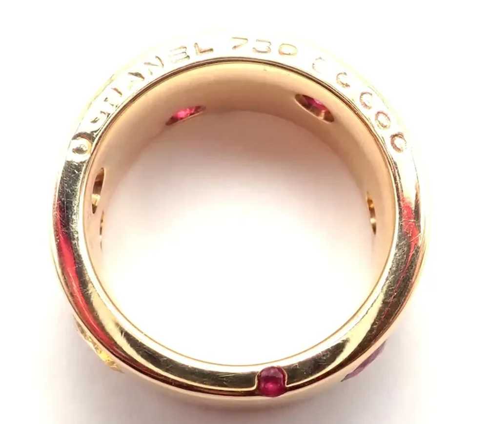 Authentic! Chanel 18k Yellow Gold Ruby Yellow Sap… - image 4