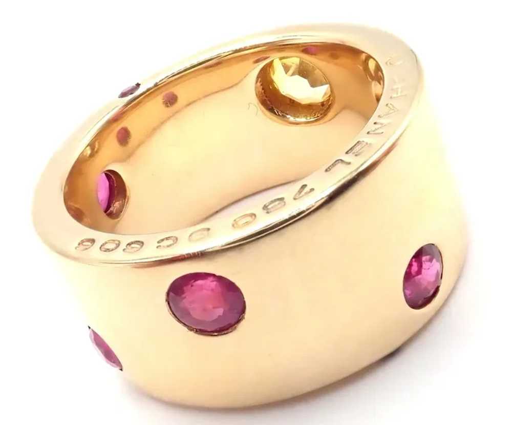 Authentic! Chanel 18k Yellow Gold Ruby Yellow Sap… - image 6