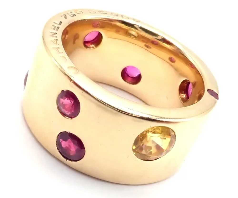 Authentic! Chanel 18k Yellow Gold Ruby Yellow Sap… - image 8