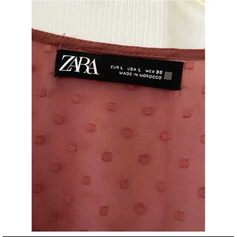 ZARA DUSTY ROSE ROMPER DRESS LARGE - image 9