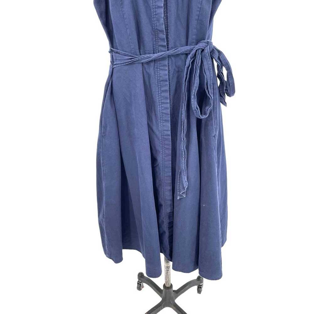 City Chic Shirt Detail Sleeveless Dress Navy Blue… - image 4