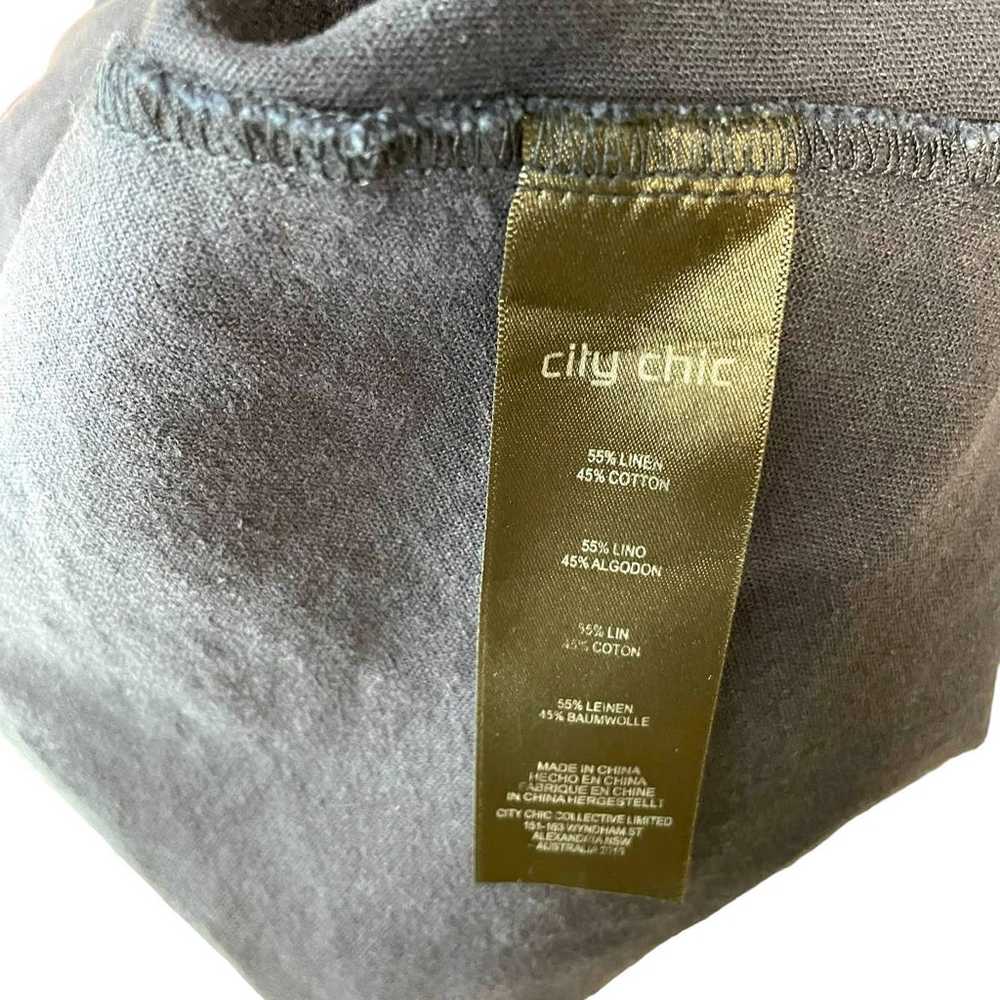 City Chic Shirt Detail Sleeveless Dress Navy Blue… - image 8