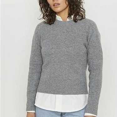 上杉柊平　Stone  pure wool sweater 23AW Men's Off-White FW21 Plush Gradient Round Neck Long Sleeves