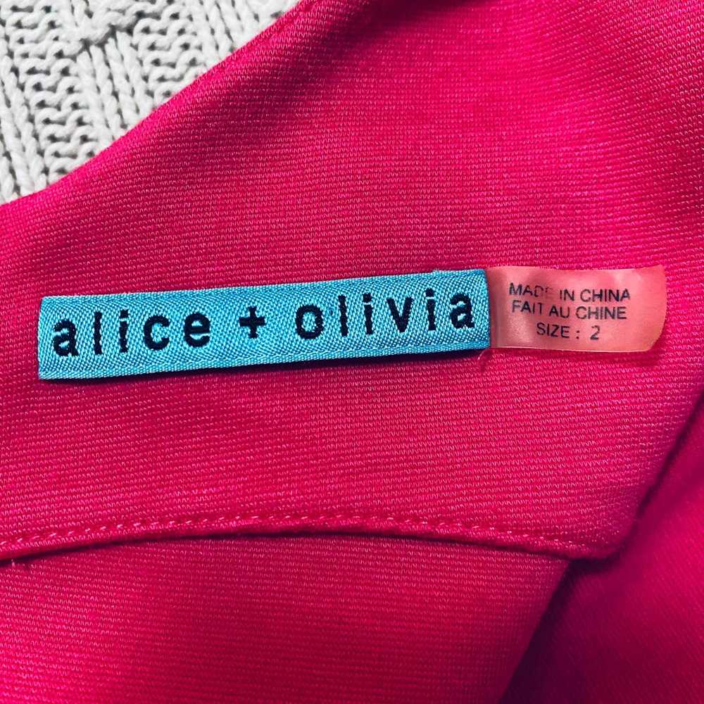 Alice + Olivia hot pink open back mini dress - image 4
