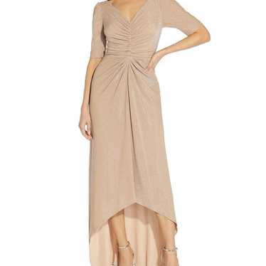 Adrianna Papell V-Neck Metallic Gown - image 1