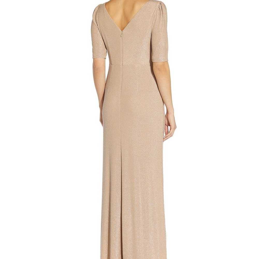 Adrianna Papell V-Neck Metallic Gown - image 2