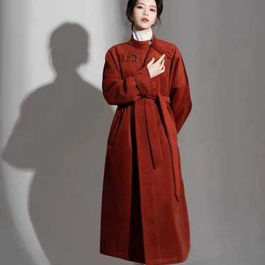 Modern Chinese Red Hanfu Coat
