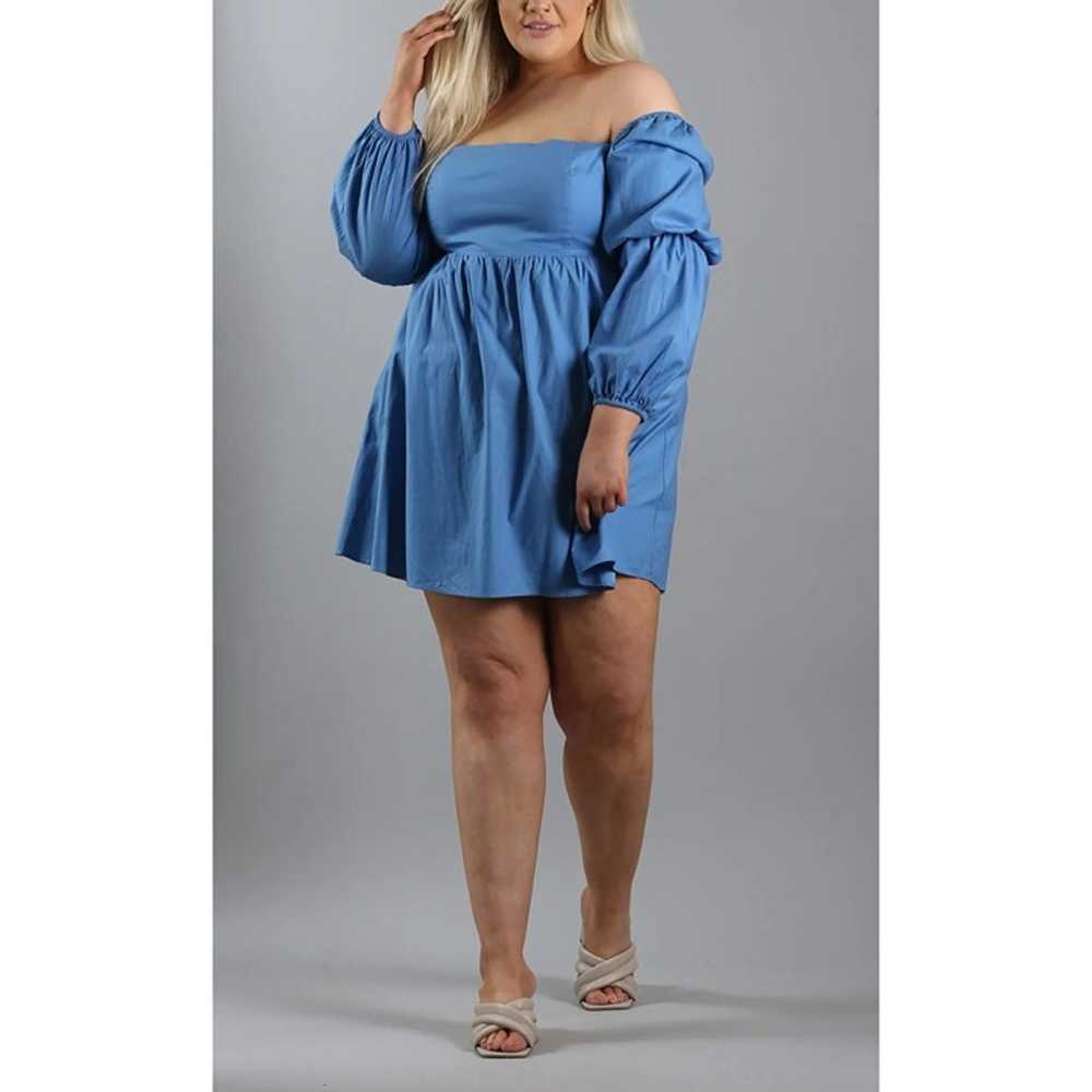 Reformation Michaela Mini Dress Size 20 Azure Blu… - image 1