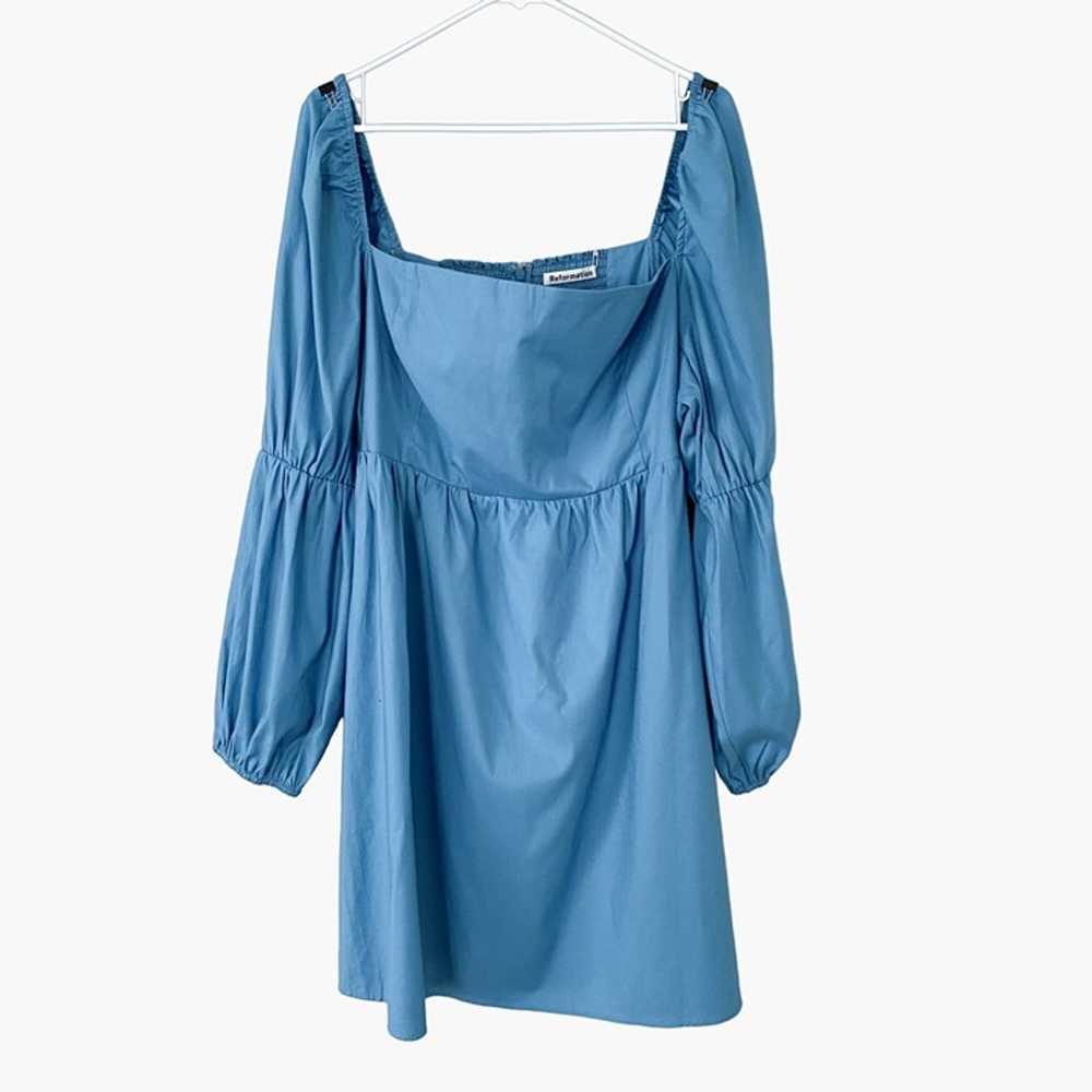 Reformation Michaela Mini Dress Size 20 Azure Blu… - image 2
