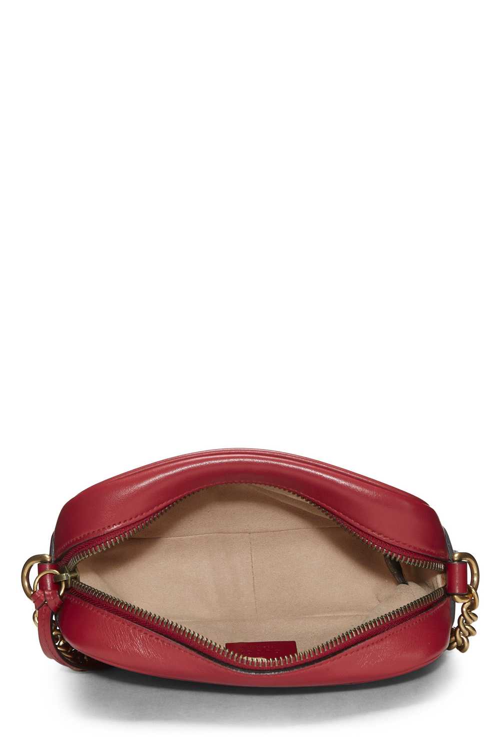 Red Leather GG Marmont Shoulder Bag Mini - image 6