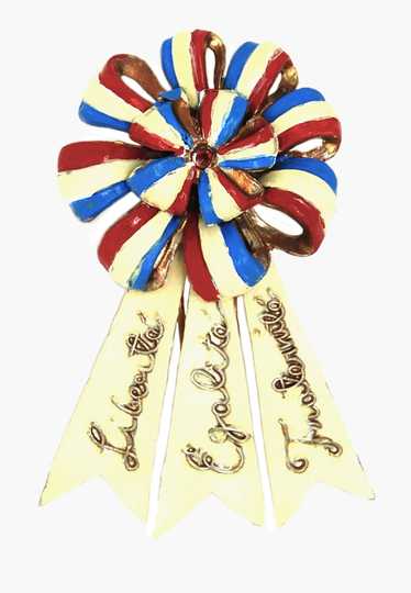 Silson Cockade French Allies WW2 Patriotic Vintage