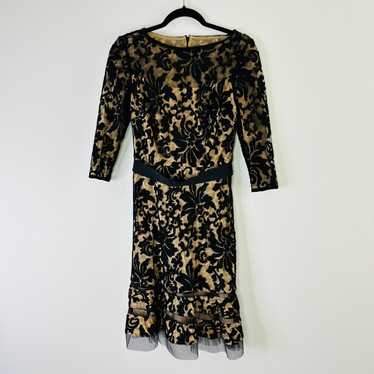 Tadashi Shoji Black Lace Overlay Dress