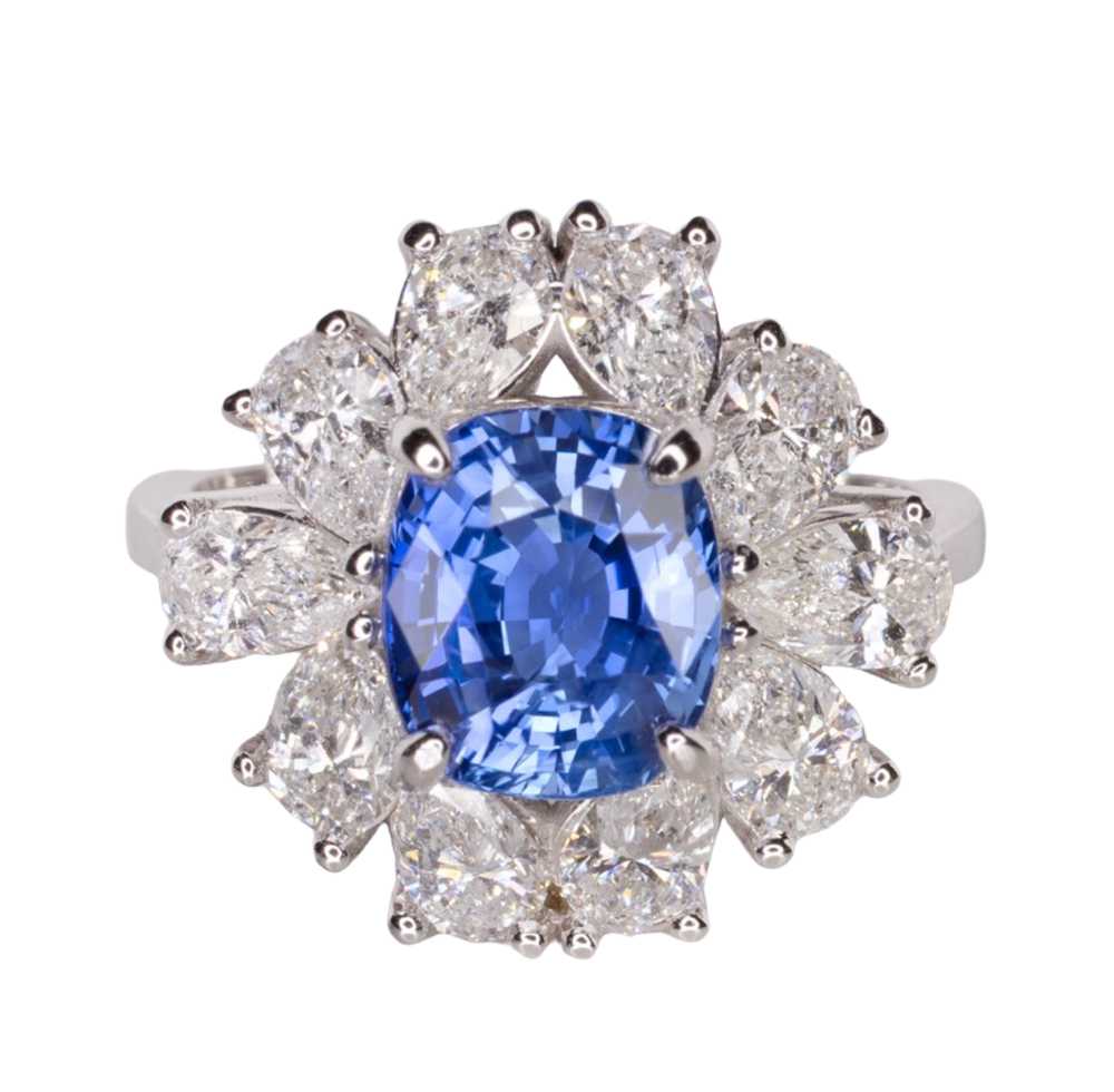 Product Details GIA Certified 3.15ct No Heat Blue… - image 1