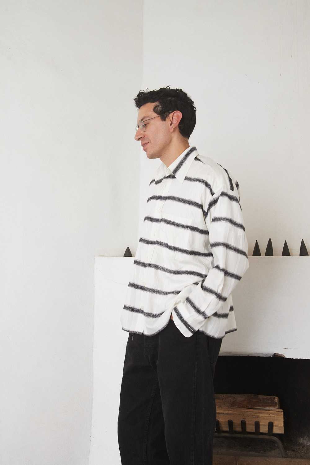 1990s Issey Miyake Striped Button Down - image 3