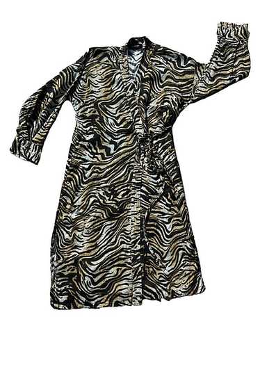 Rachel Comey Tiger Print Linen Wrap Dress Selecte… - image 1