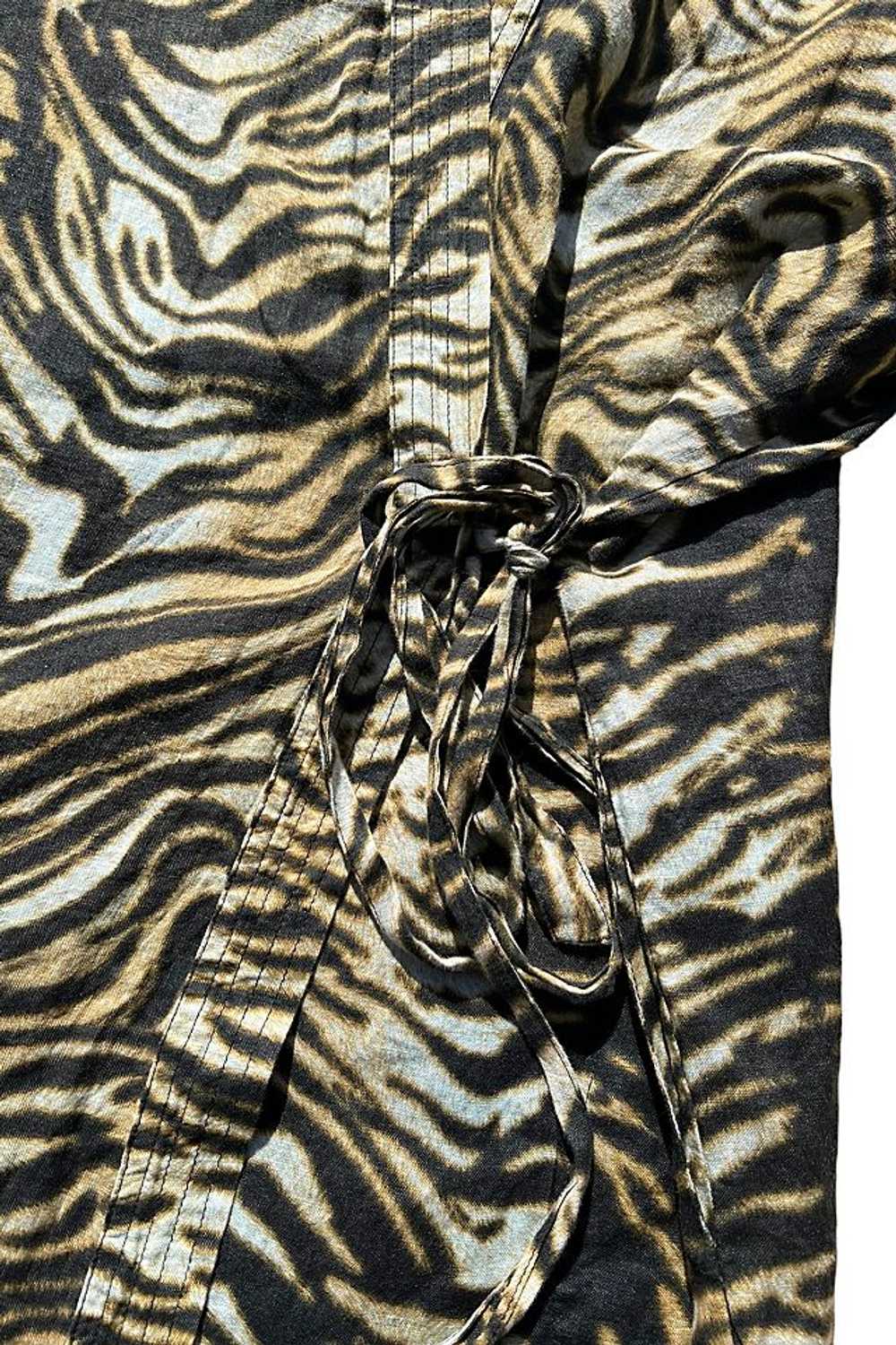 Rachel Comey Tiger Print Linen Wrap Dress Selecte… - image 2